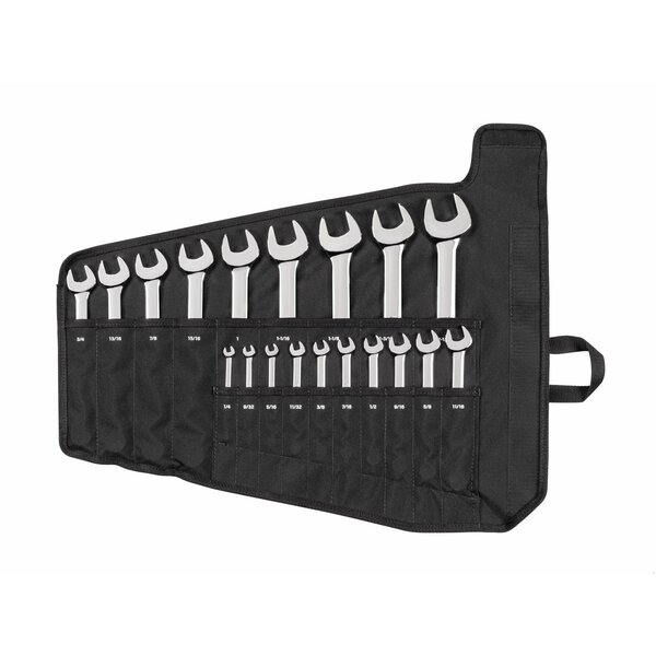 Tekton Combination Wrench Set with Pouch, 19-Piece (1/4 - 1-1/4 in.) WCB94103